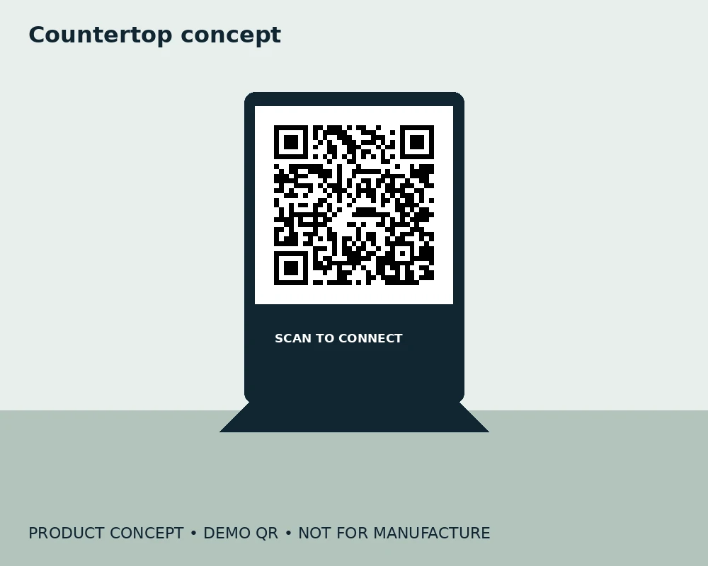 Countertop QR sign concept