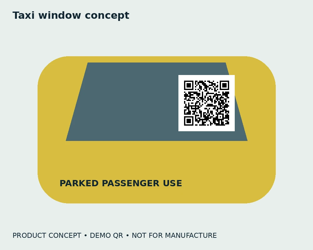 Taxi window decal concept